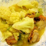 カリフラワーと帆立煮込み